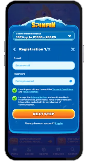 Creating a casino account and depositing from £10 via cards, e-wallets or crypto